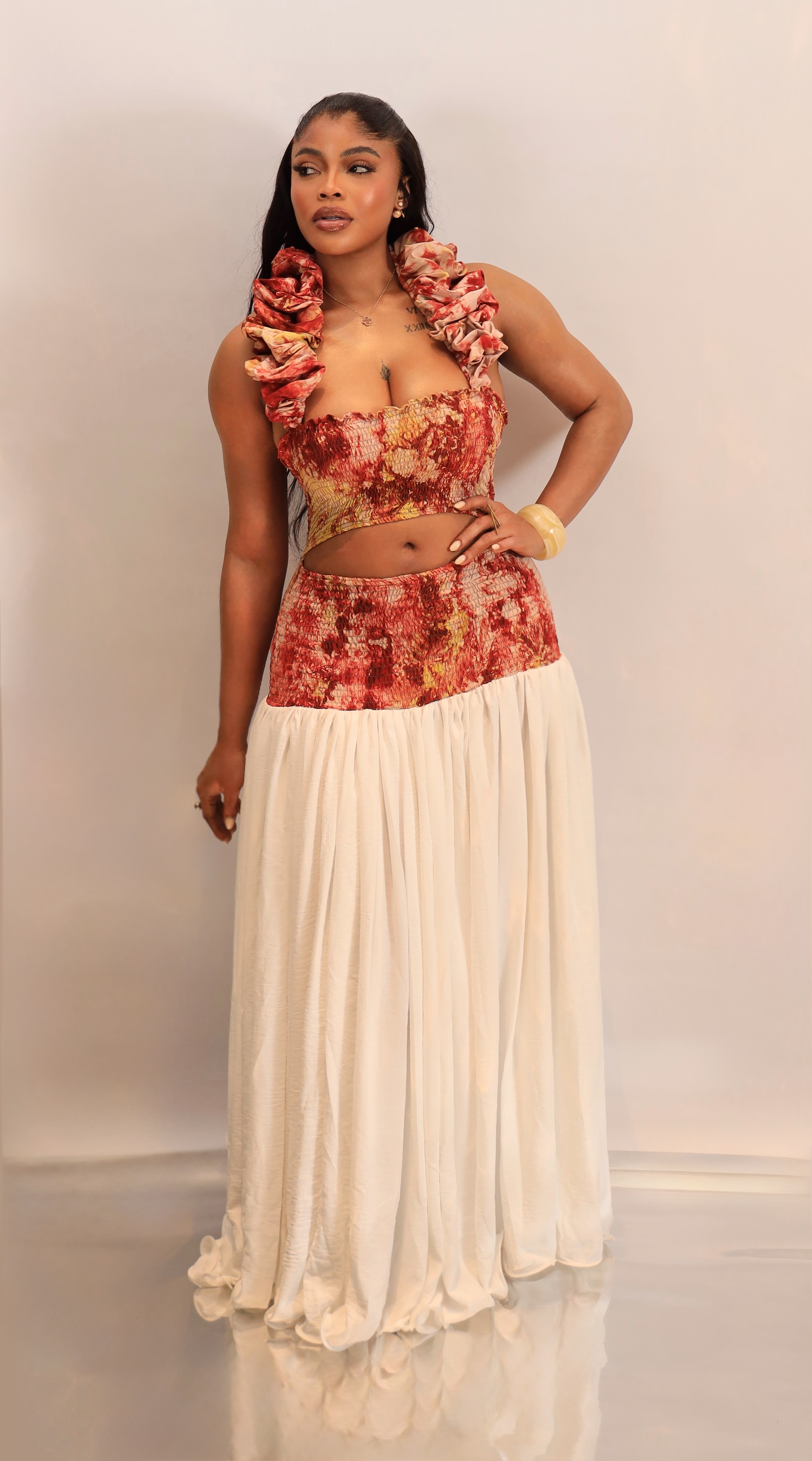 Robe Lewa &middot; Rouge Orange &mdash; vue 2